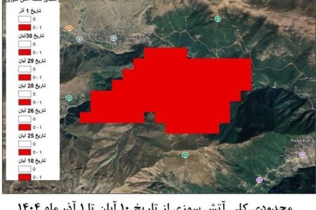 پایش آتش جنگل‌های الیت از طریق تصاویر ماهواره‌ای VIIRS