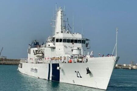 ورود ناو گارد ساحلی هند به منطقه سوم نیروی دریایی ارتش