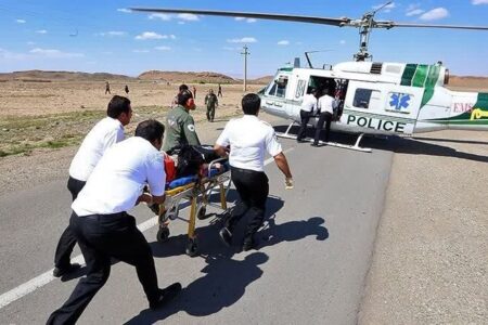 انتقال مصدوم سقوط از ارتفاع‌ با هواپیمای اورژانس استان تهران