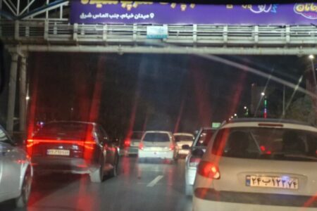 ترافیک پرحجم و سنگین در بزرگراه چراغچی مشهد