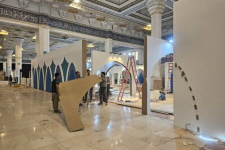 مراحل آماده سازی نمایشگاه بین المللی قرآن ۲ روز مانده به برگزاری