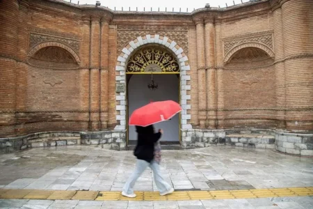 بارش باران بهاری در حافظیه و سعدیه شیراز+ عکس