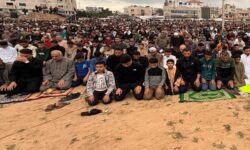 اقامه نماز عید قربان در مناطق مختلف نوار غزه