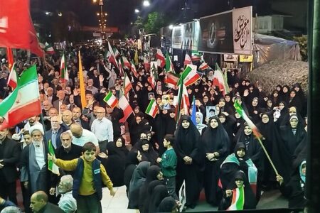 حضور با شکوه مردم ضیاءآباد در سنگر خیابان