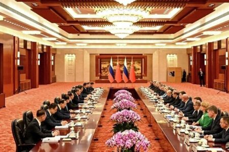 دیدار پوتین با نخست وزیر چین