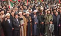 طنین فریاد «حیدرحیدر» مردم خوی در تجمع شبانه