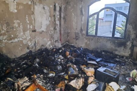 مهار حریق گسترده منزل مسکونی در خیابان ارغوان مشهد